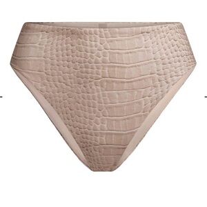 SKIMS Dune Crocodile Print Mid-Waist Bottom